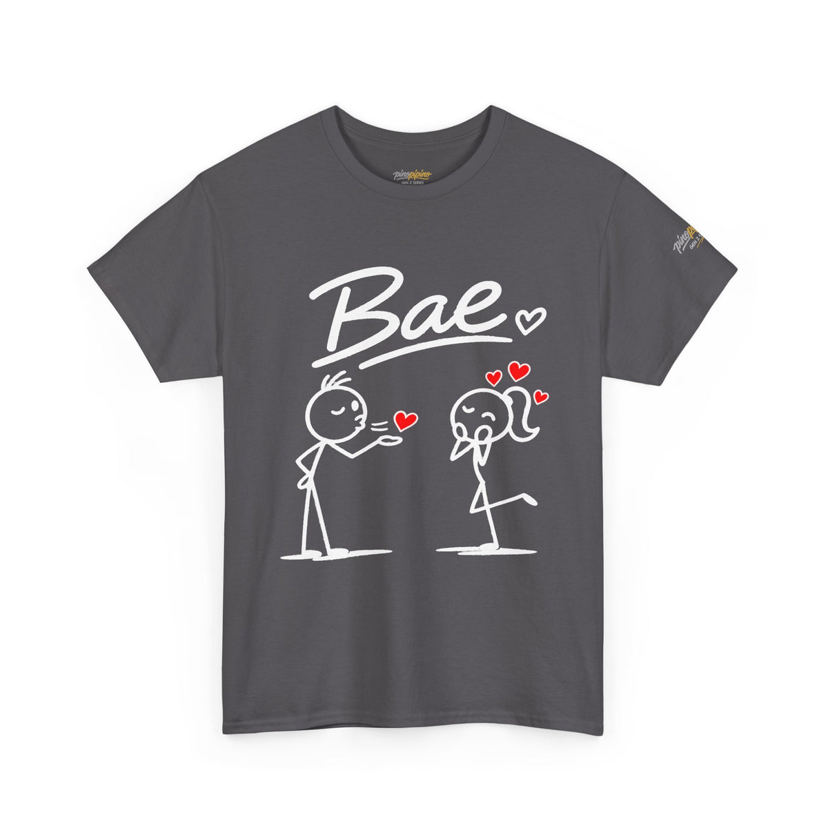 "Bae" Stick Figure Couple T‑Shirt — Cute Romantic Tee