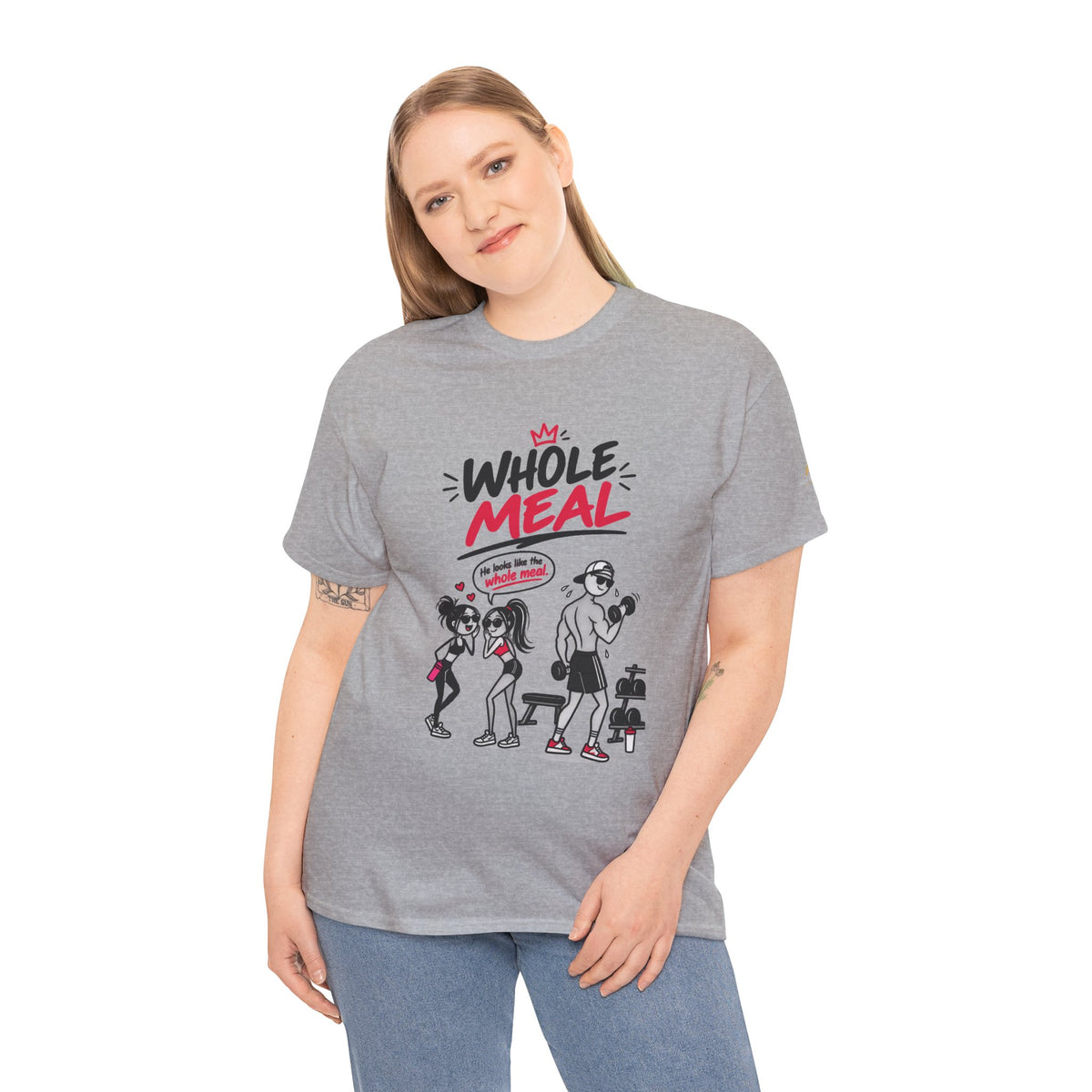 Fitness Tee — "Whole Meal" Gym Motivation Shirt