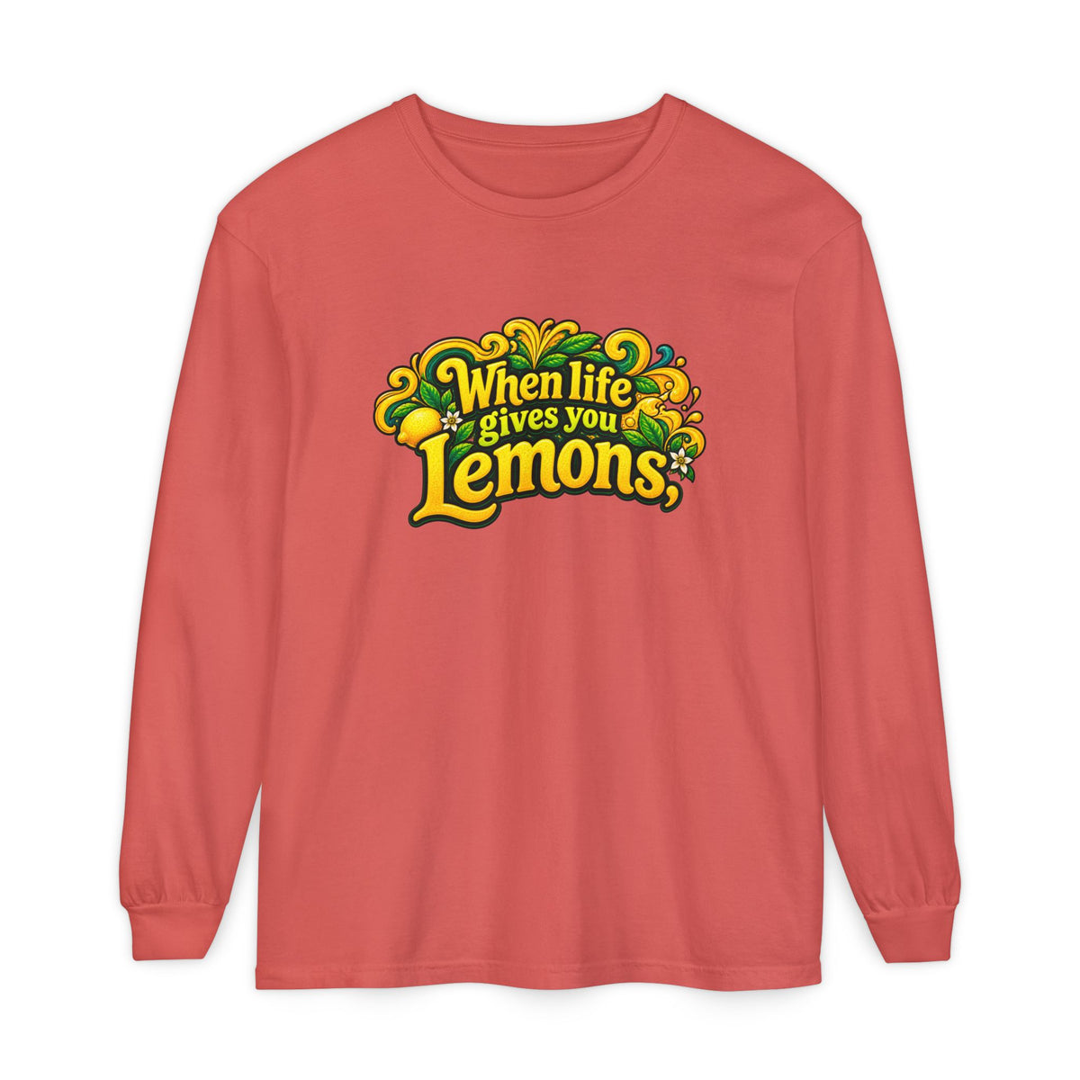 "When Life Gives You Lemons Trade them for Shrooms" Psychedelic Series Long Sleeve T-Shirt