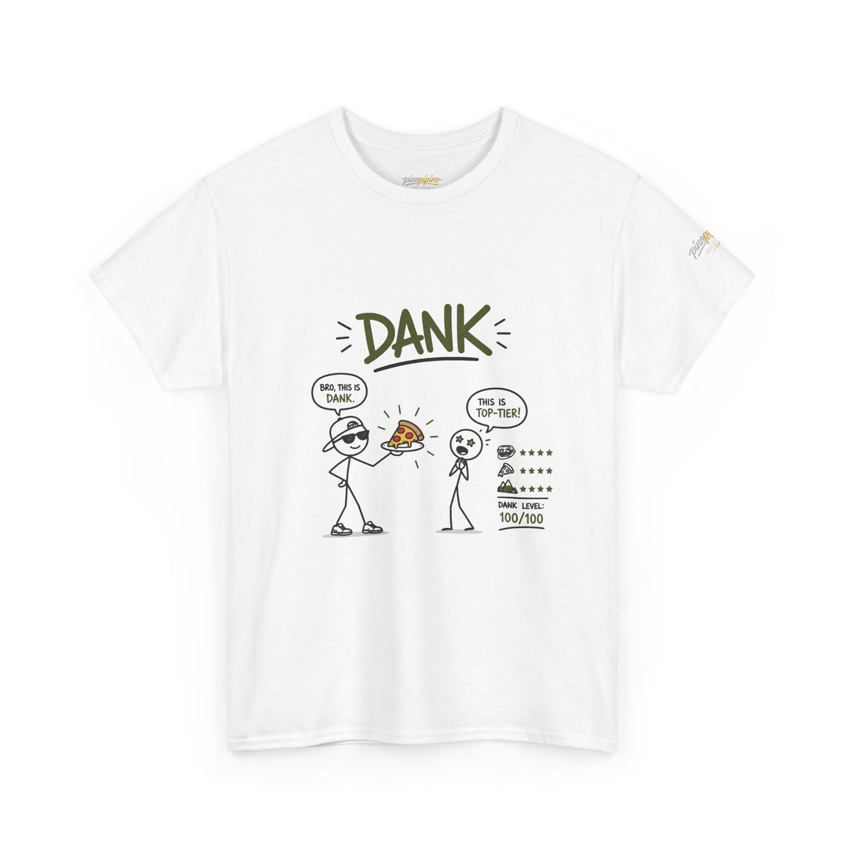 "DANK" Gen Z Slang Funny Stick Figure Comic Tee