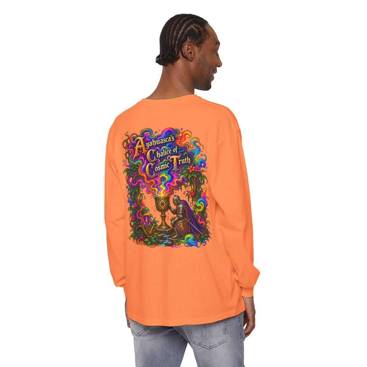 Ayahuasca Chalice Long Sleeve Tee — Psychedelic Cosmic Truth Graphic