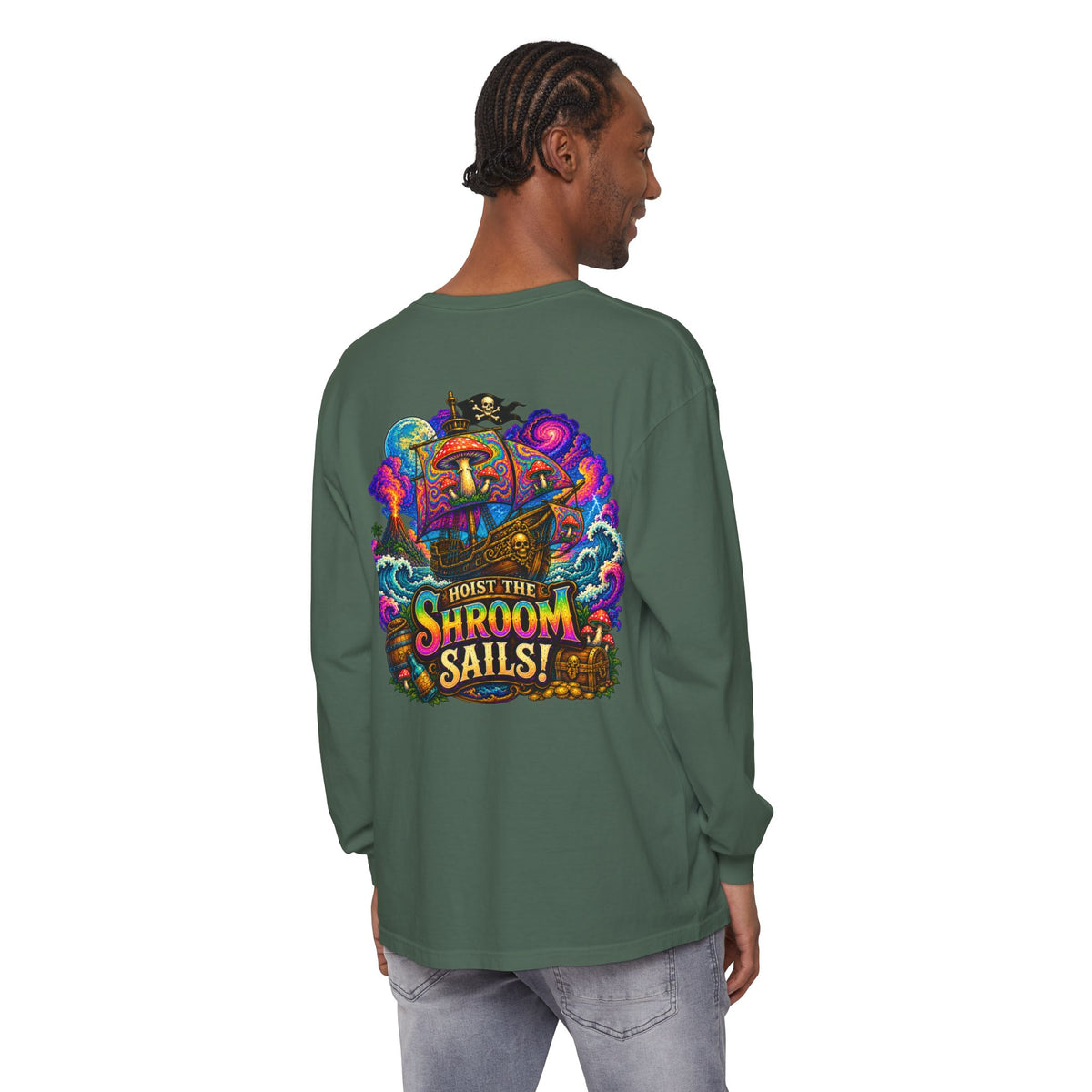 Hoist the Shroom Sails! Long Sleeve T‑Shirt