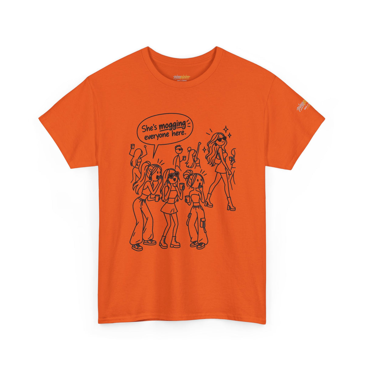 "She's mogging everyone here" Cartoon Tee