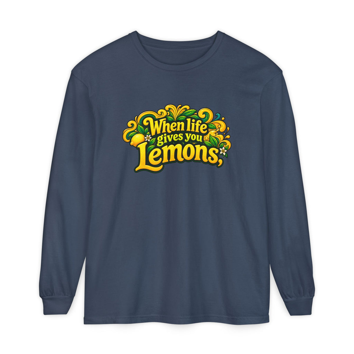 "When Life Gives You Lemons Trade them for Shrooms" Psychedelic Series Long Sleeve T-Shirt
