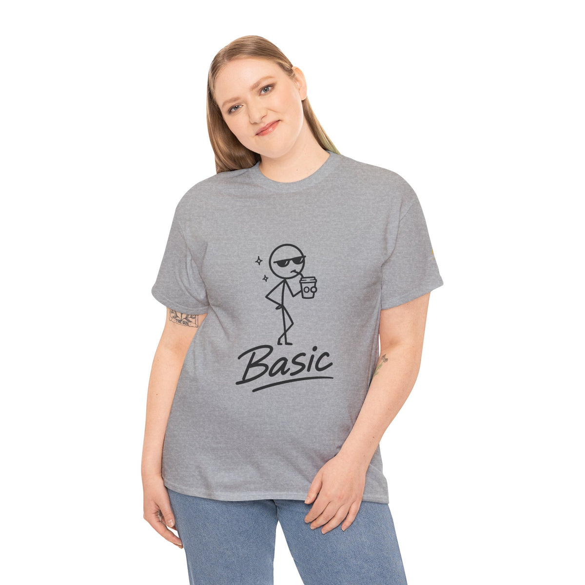 "Basic" Stick Figure Coffee Tee
