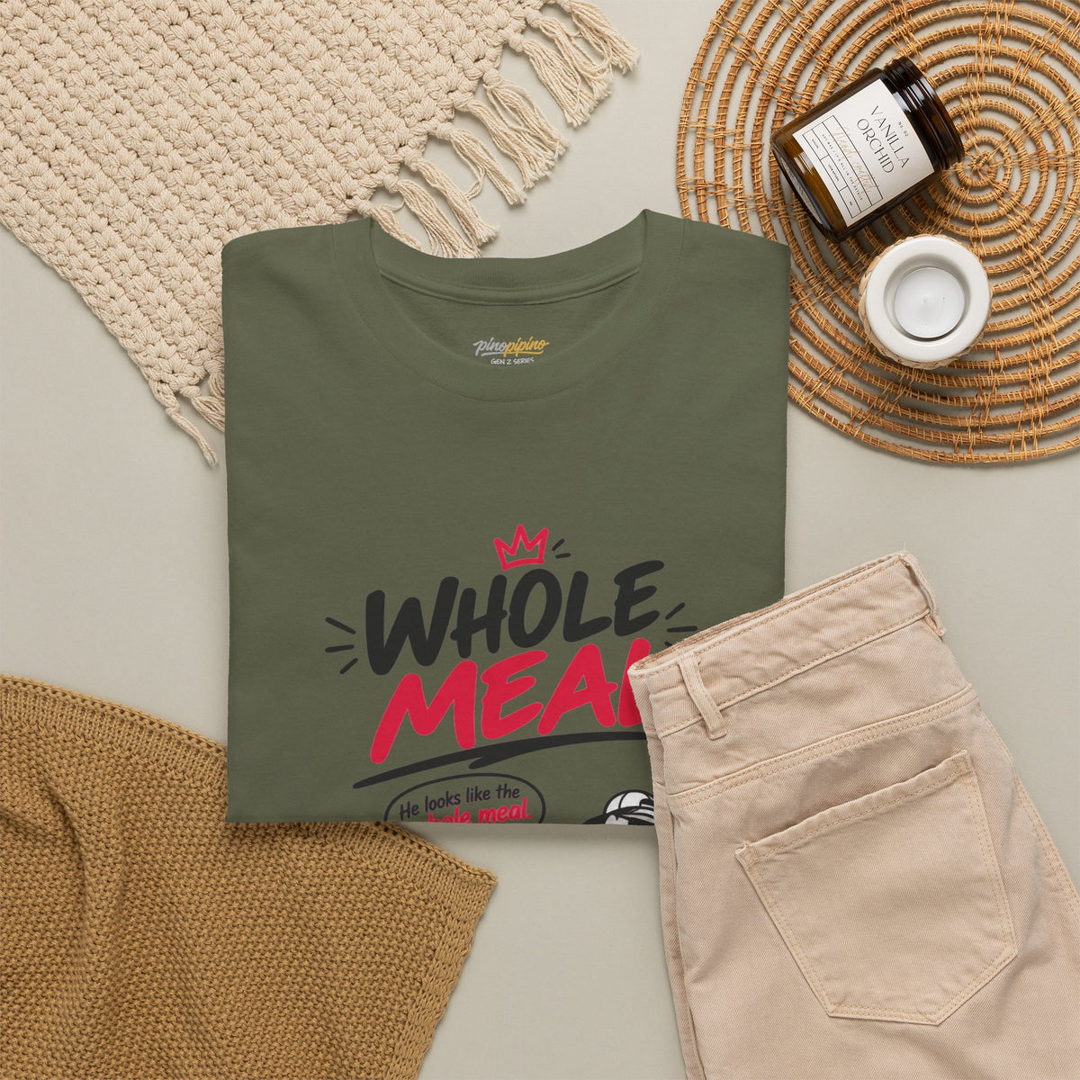 Fitness Tee — "Whole Meal" Gym Motivation Shirt