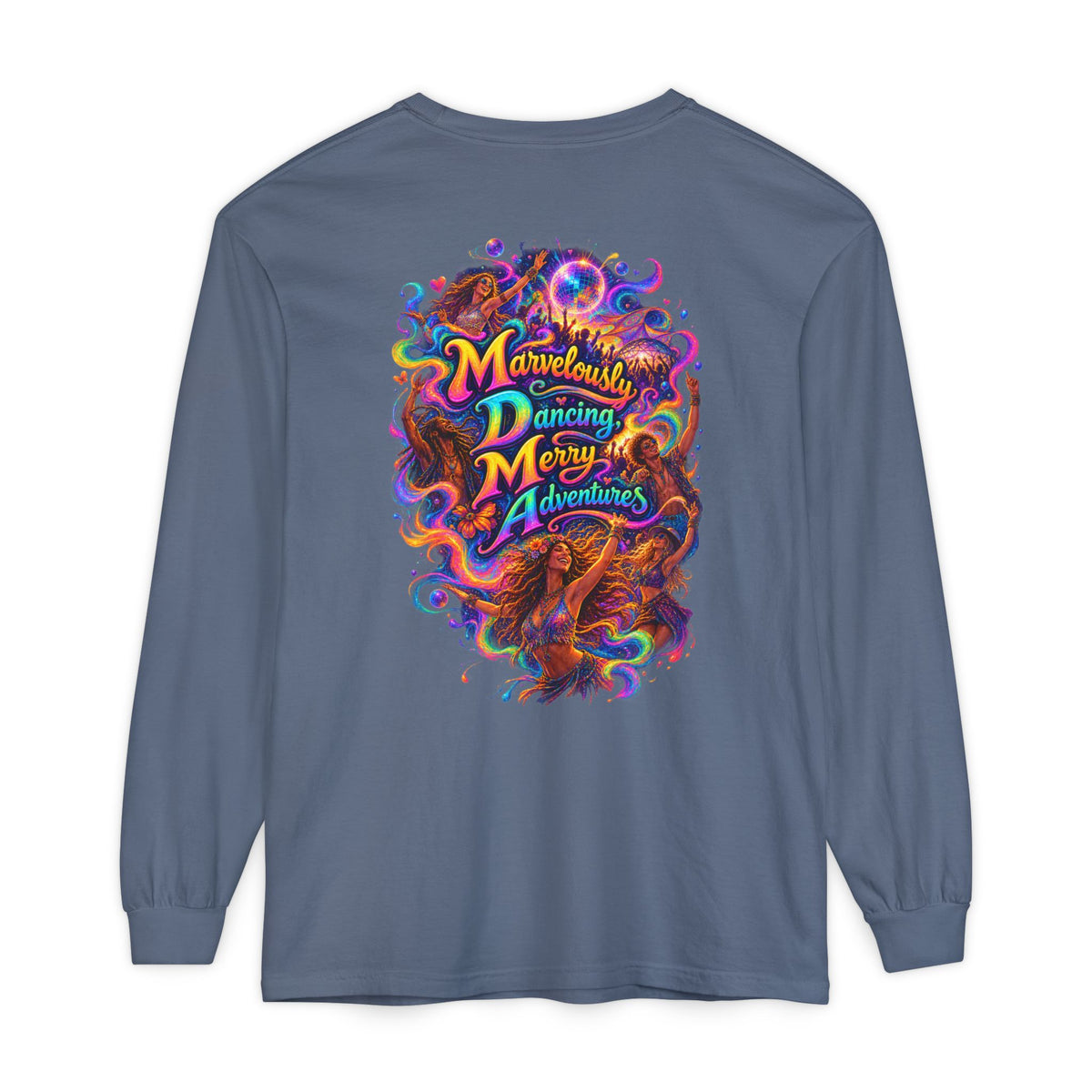 "Marvelously Dancing Merry Adventures" Psychedelic Long Sleeve Tee