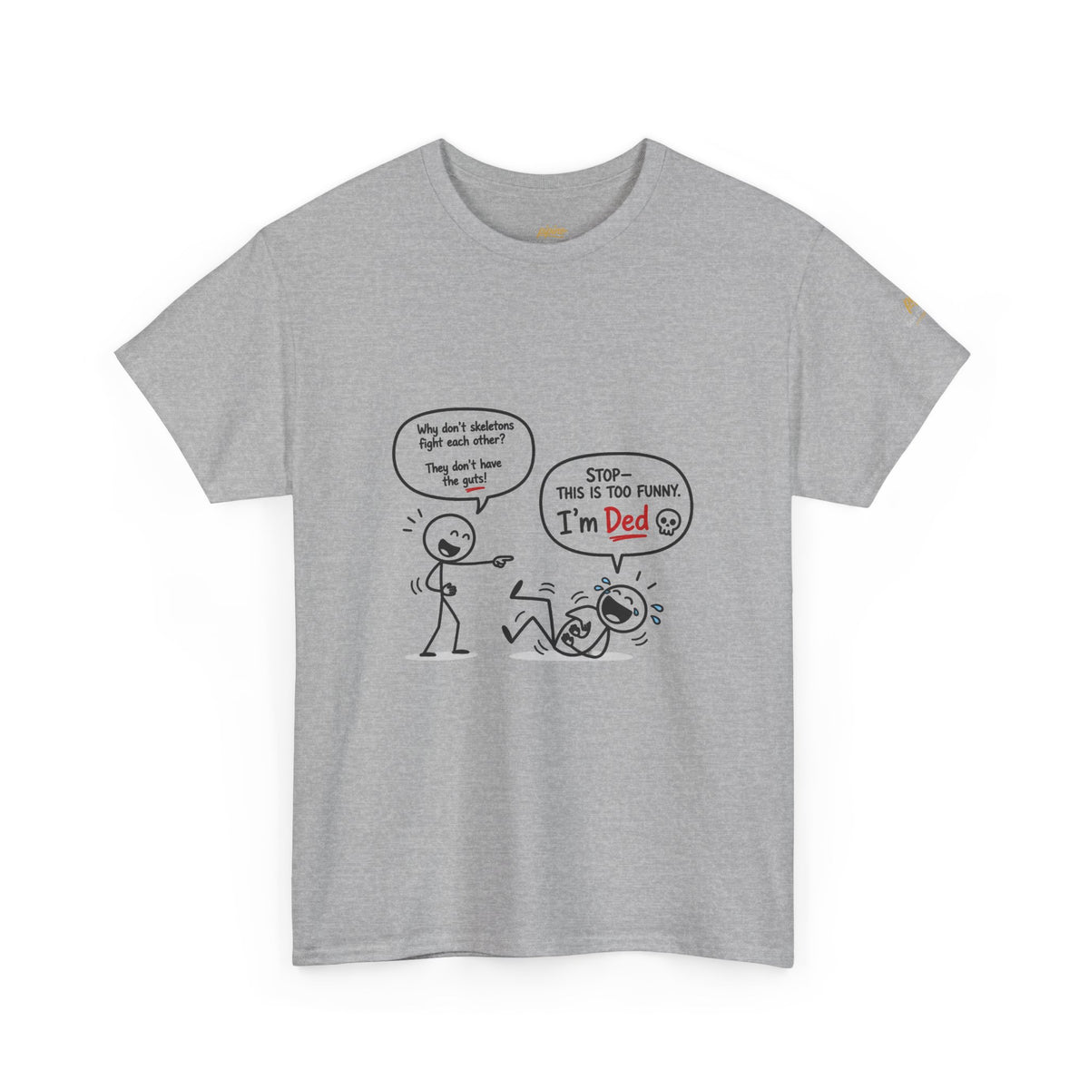 Funny "I'm Ded" Comic T-Shirt — Dark Humor Stick Figure Tee