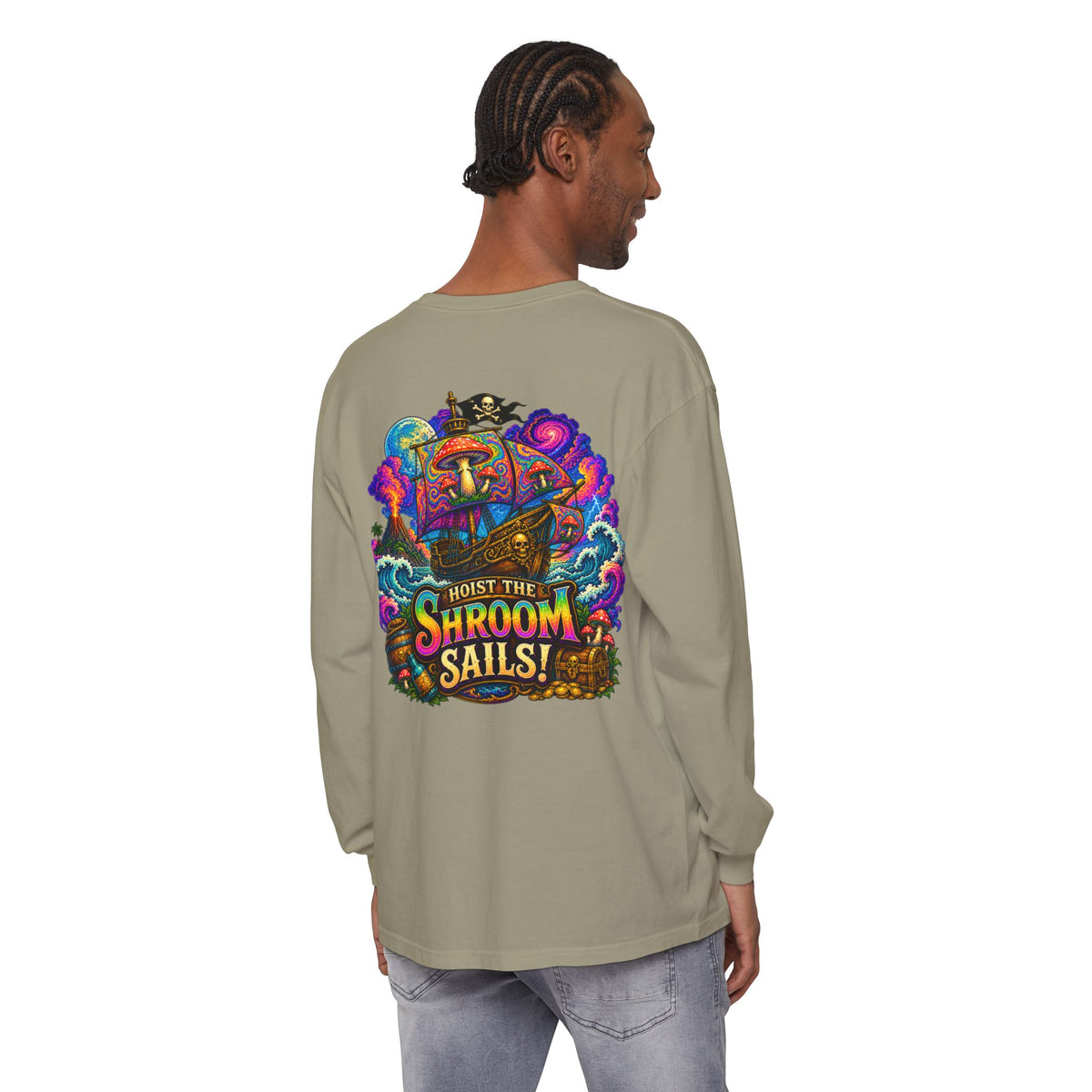 Hoist the Shroom Sails! Long Sleeve T‑Shirt