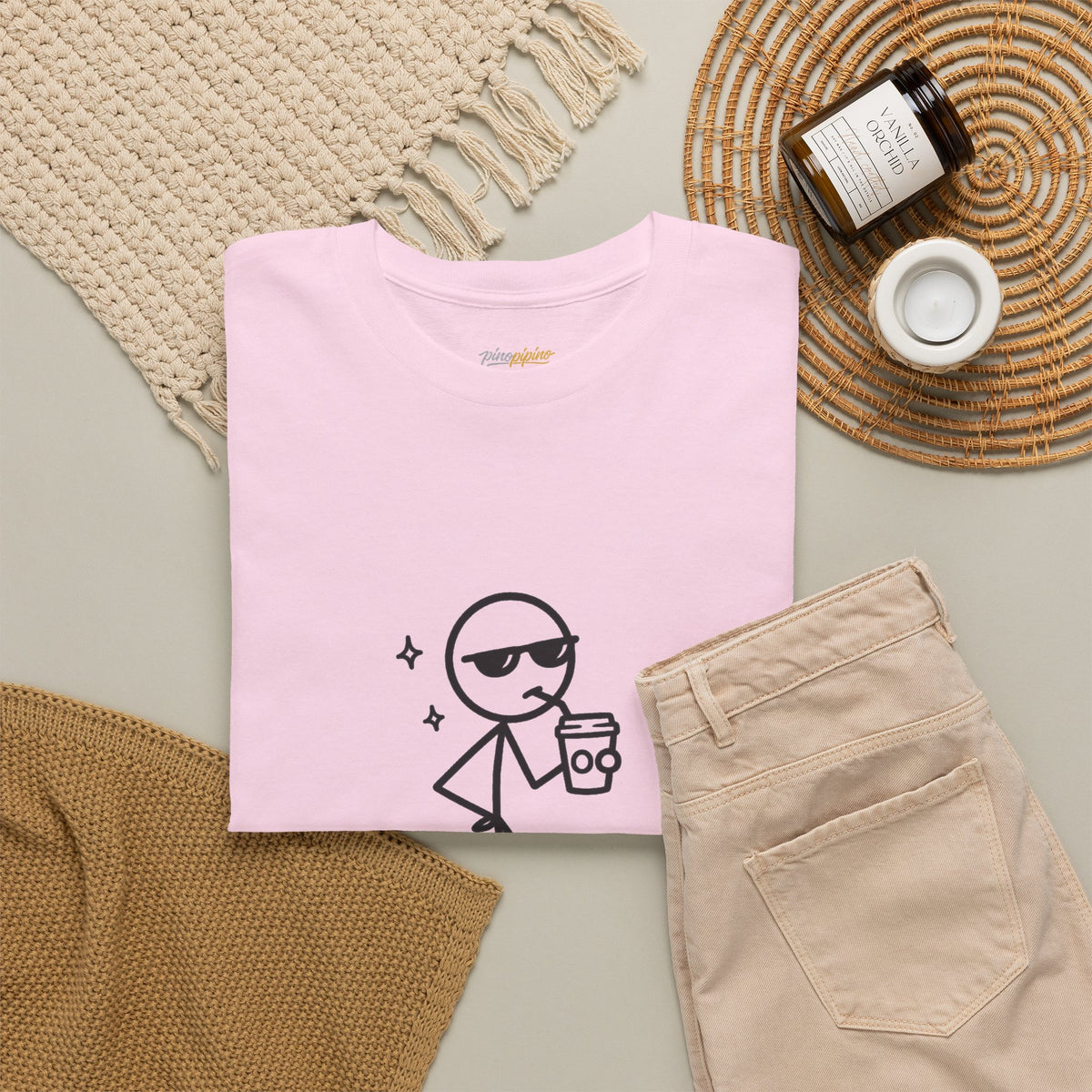 "Basic" Stick Figure Coffee Tee