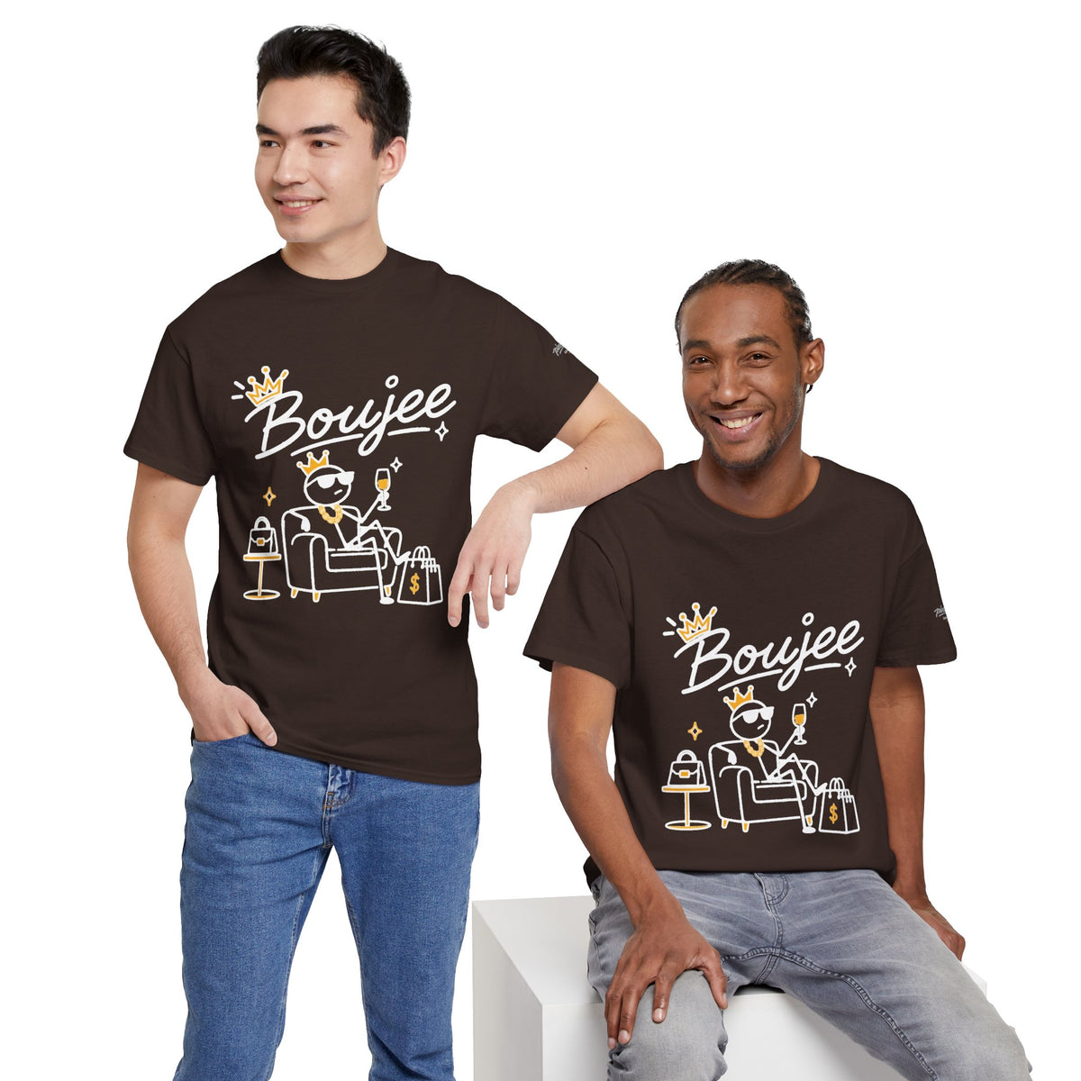 "Boujee" Minimal Graphic Cotton T-Shirt