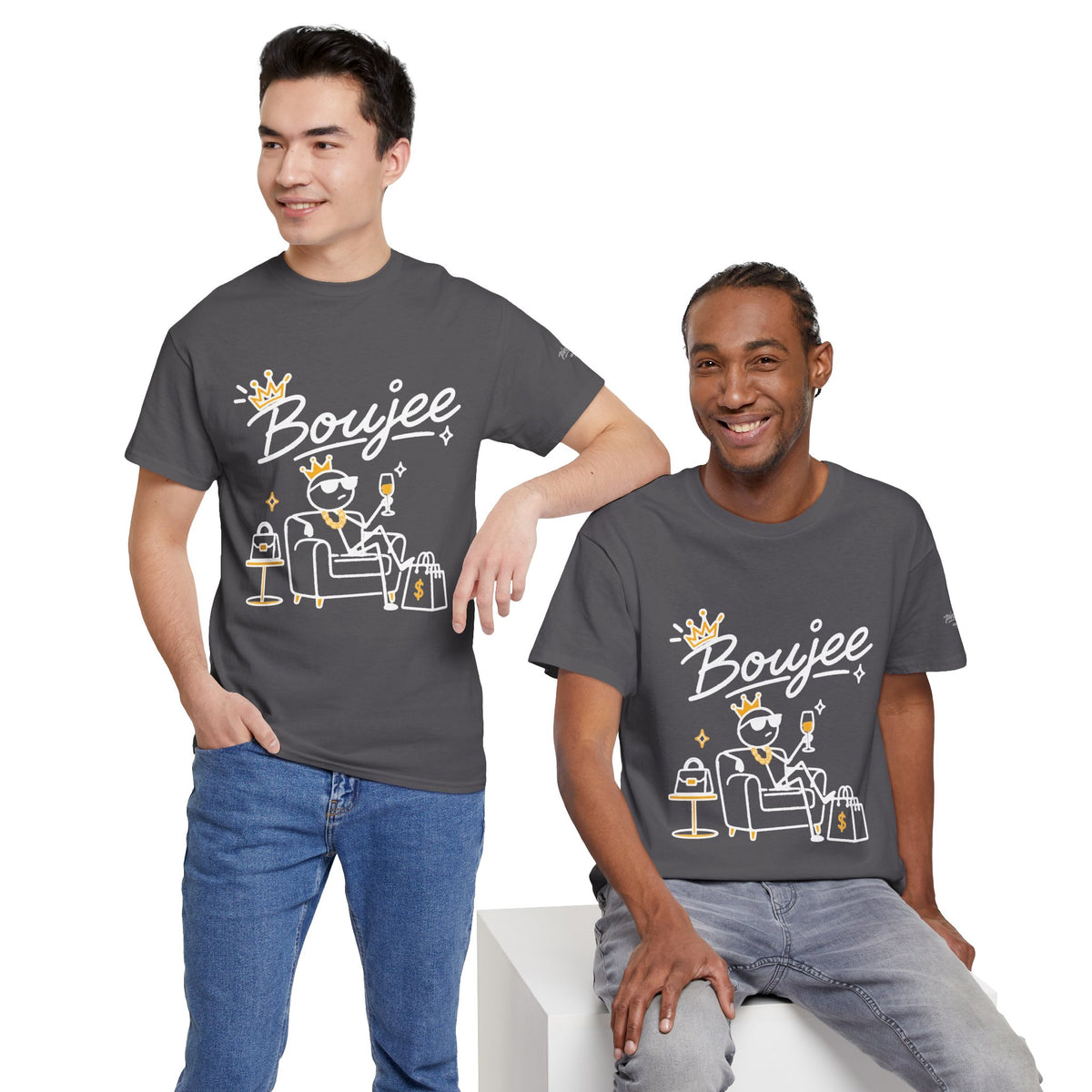 "Boujee" Minimal Graphic Cotton T-Shirt