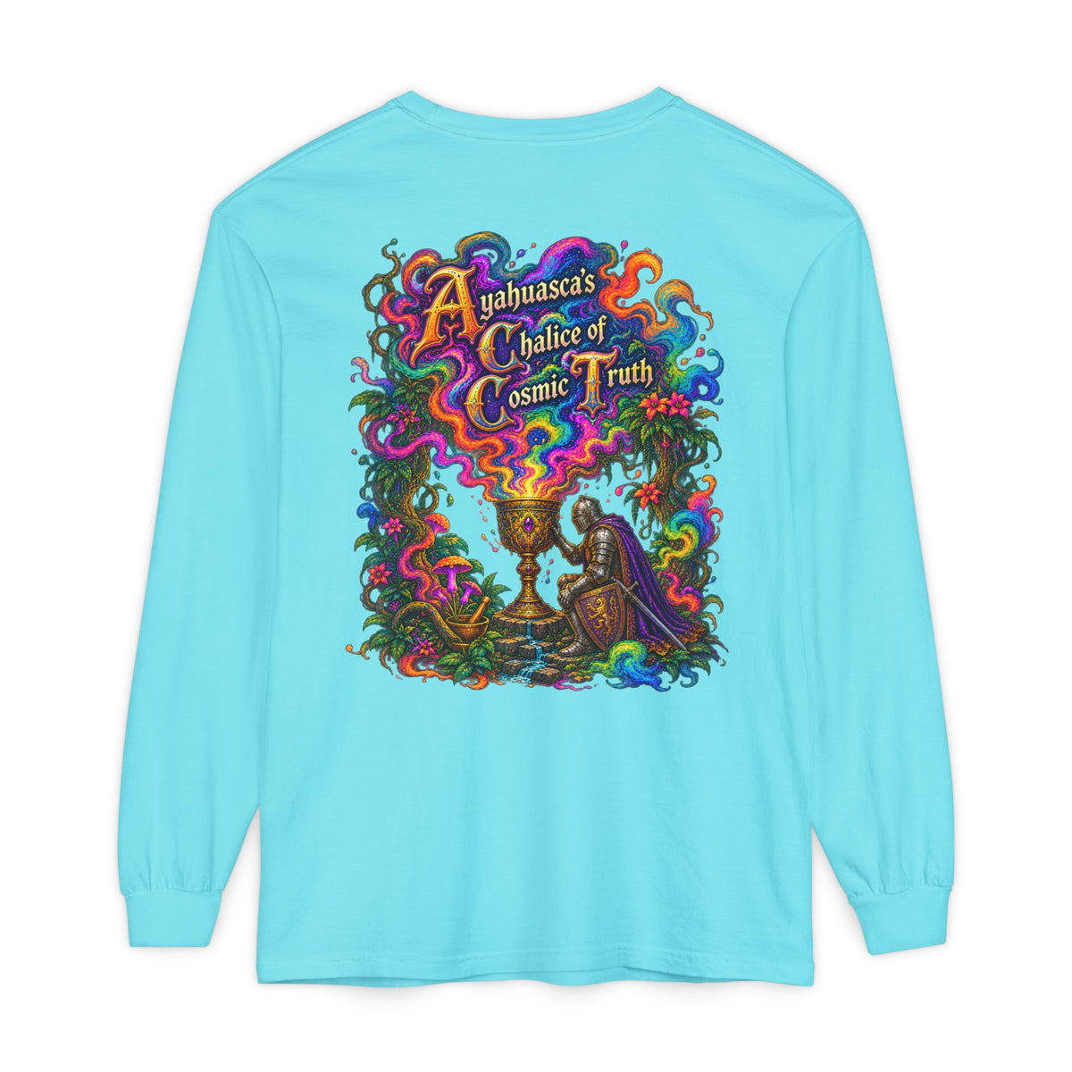 Ayahuasca Chalice Long Sleeve Tee — Psychedelic Cosmic Truth Graphic
