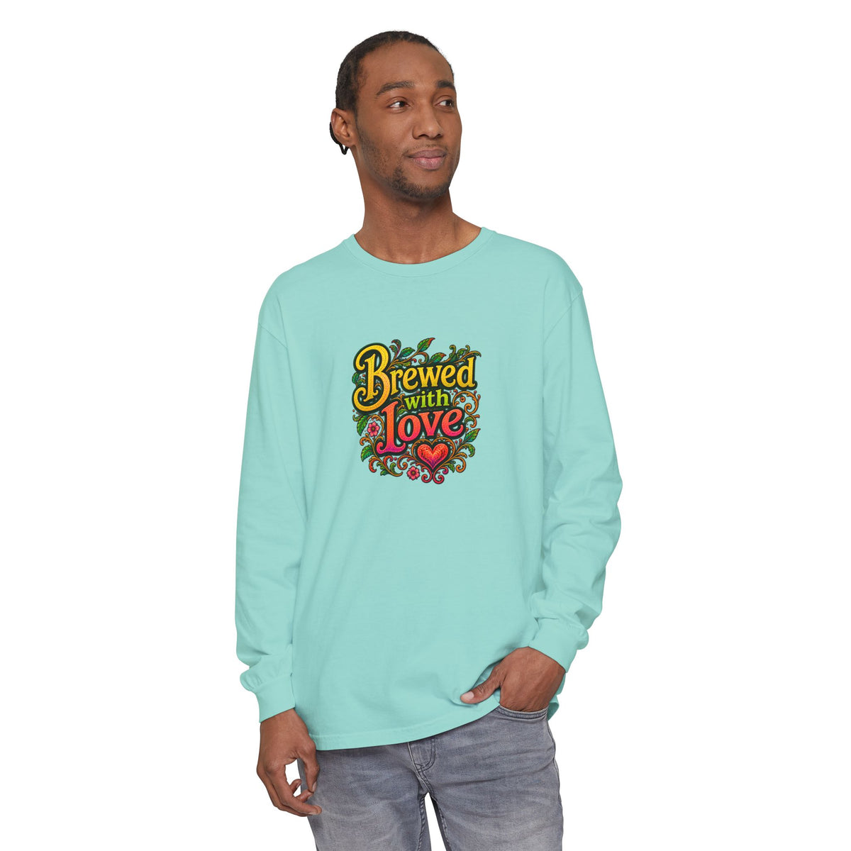 "Brewed with Love, Sipped with Awe" Long Sleeve Tee