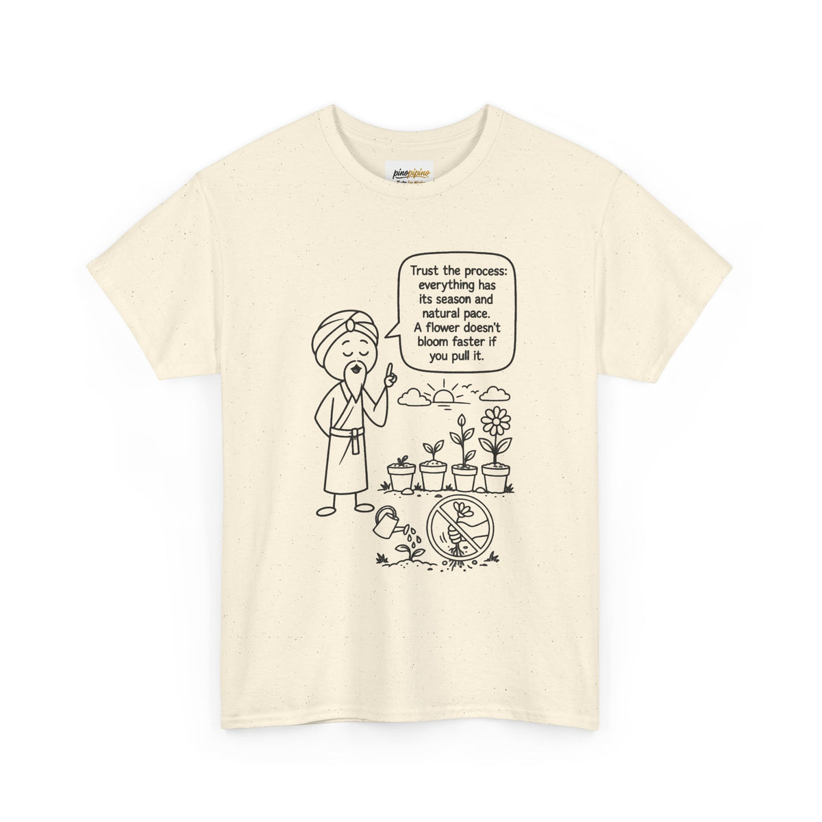 T-Shirt — "Trust the Process" Wise Cartoon Tee