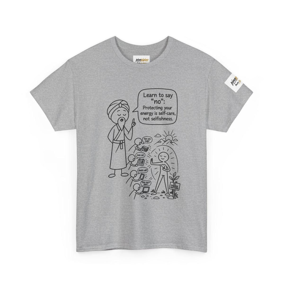 Spiritual Self-Care Tee — "Learn to Say No" Mindfulness T-Shirt