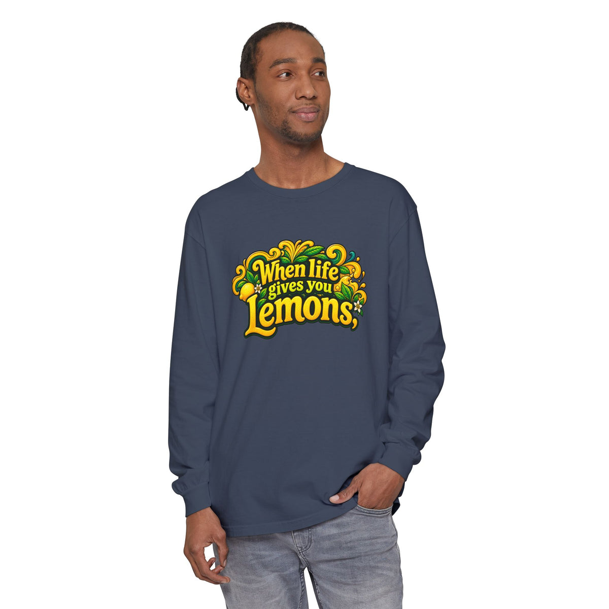 "When Life Gives You Lemons Trade them for Shrooms" Psychedelic Series Long Sleeve T-Shirt