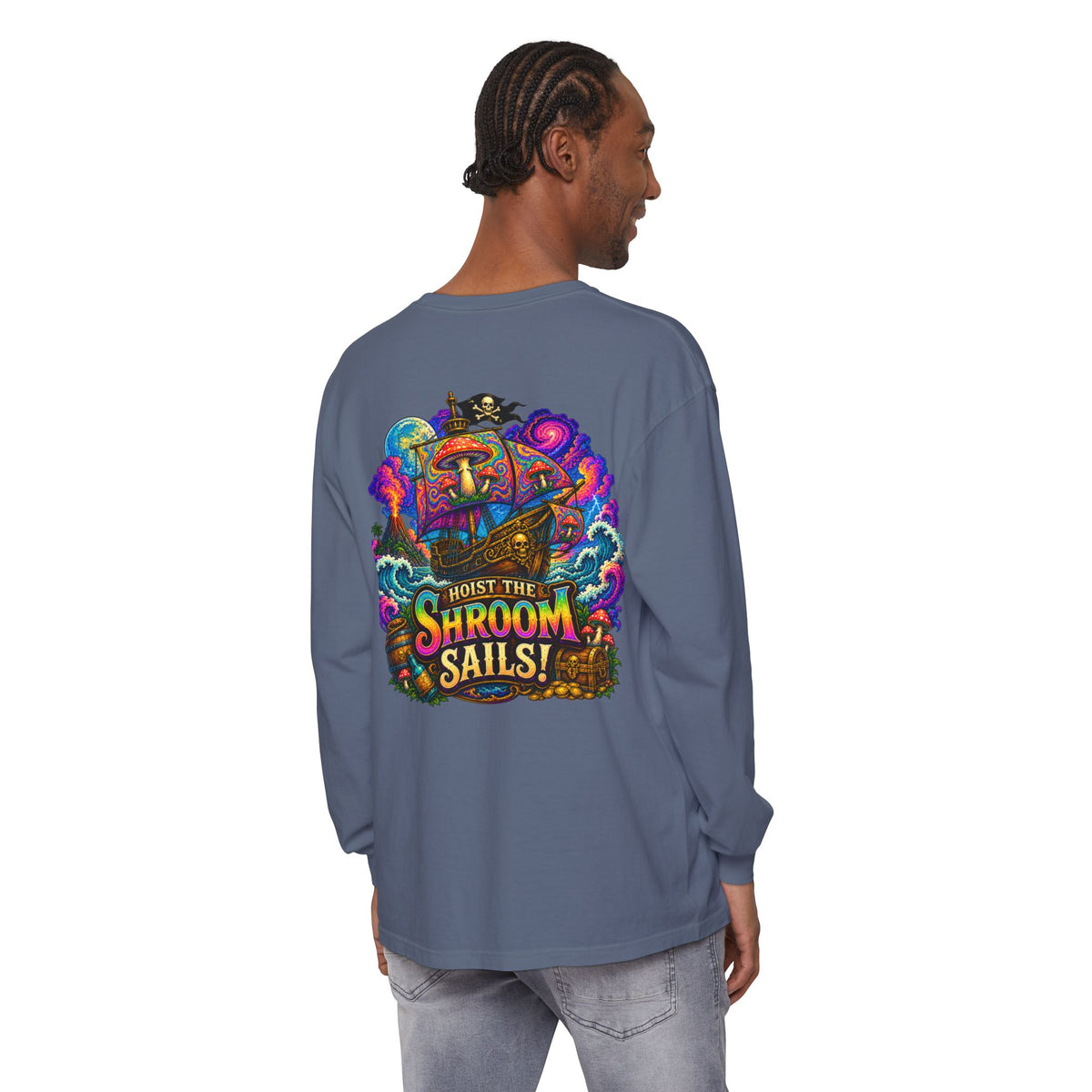 Hoist the Shroom Sails! Long Sleeve T‑Shirt