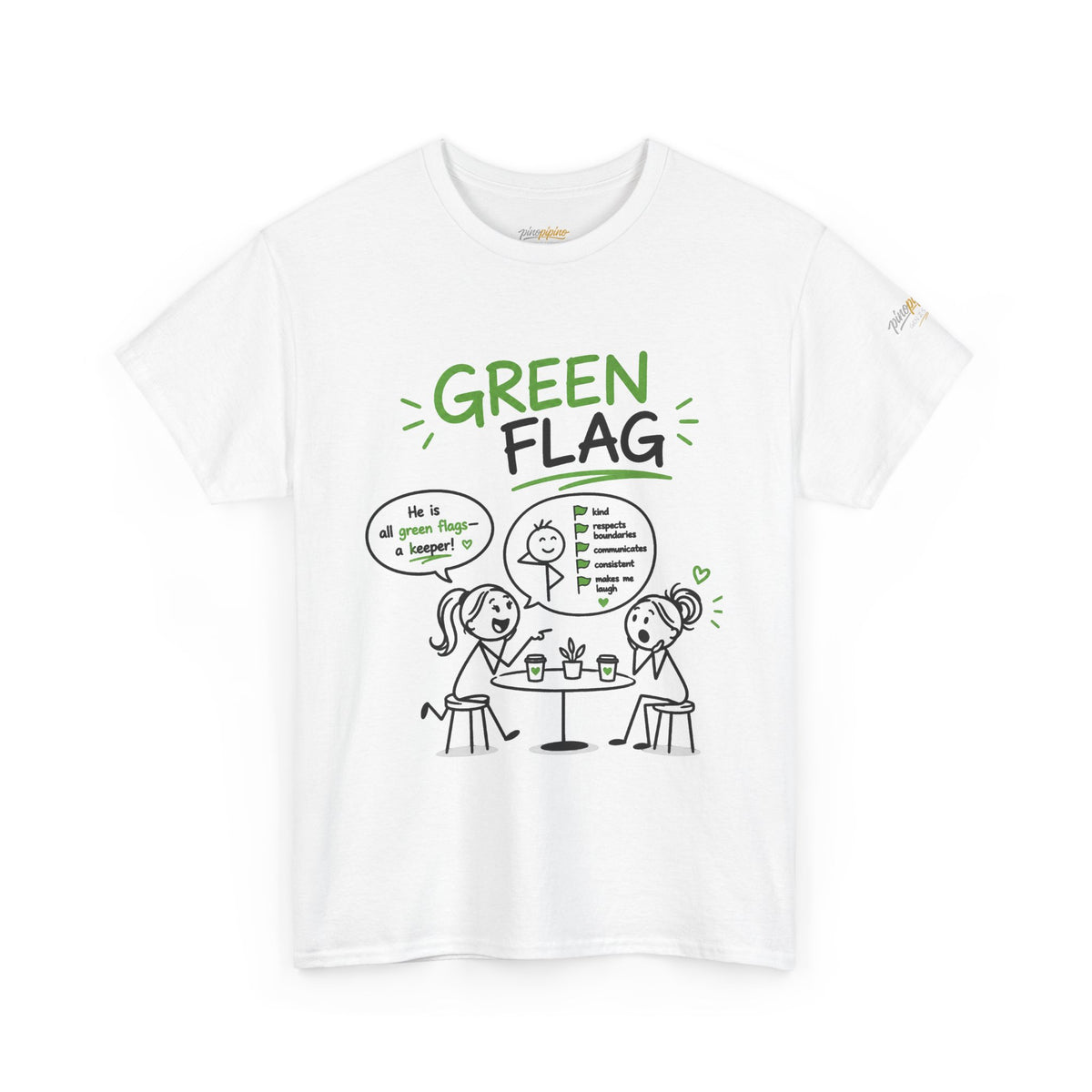 "Green Flag" Conversation T‑Shirt — Funny Dating Talk Tee