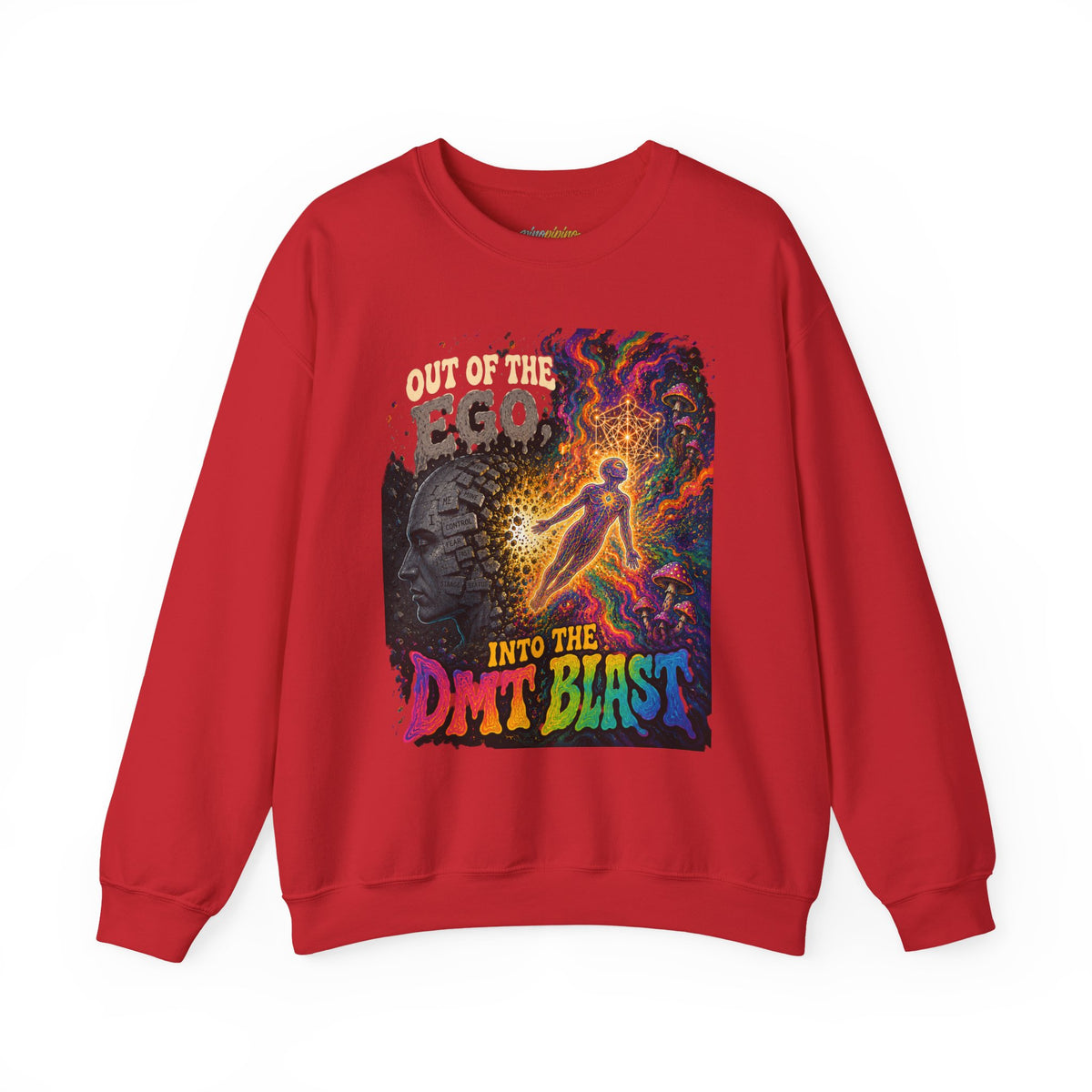 "Out of the Ego Into the DMT Blast" Psychedelic Crewneck Sweatshirt