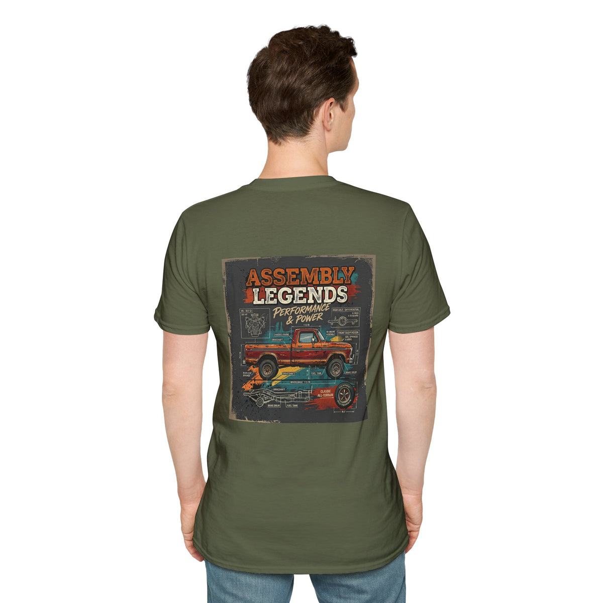 "Assembly Legends: Performance & Power" Vintage Truck Graphic