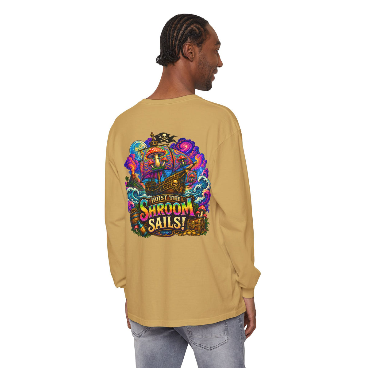 Hoist the Shroom Sails! Long Sleeve T‑Shirt