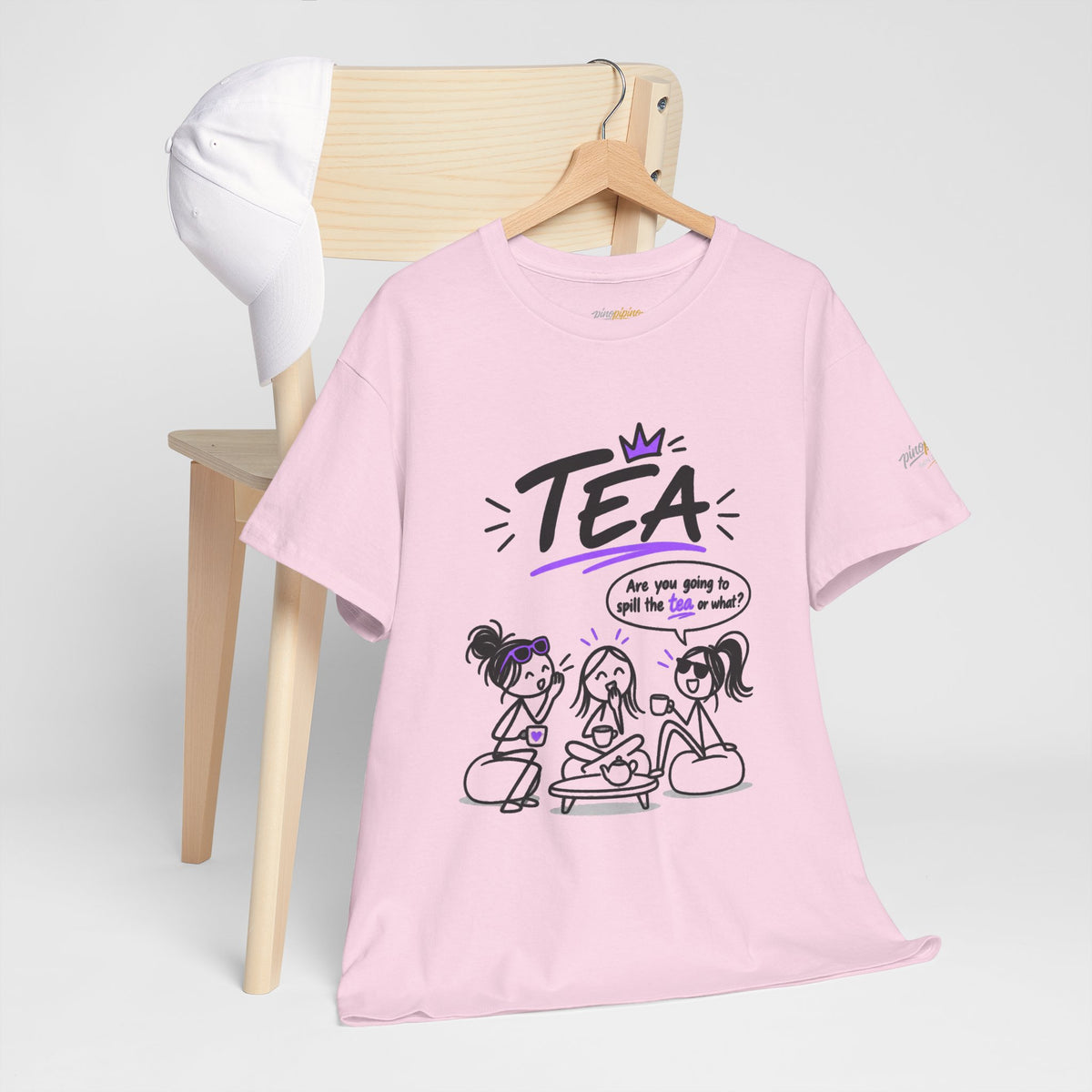 "Tea: Are you going to spill the tea or what?" Cartoon Graphic Tee