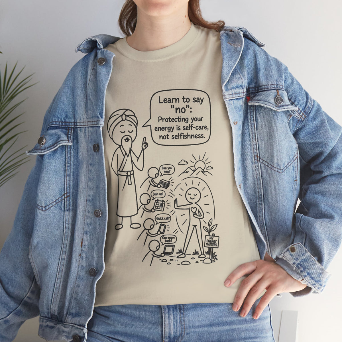 Spiritual Self-Care Tee — "Learn to Say No" Mindfulness T-Shirt