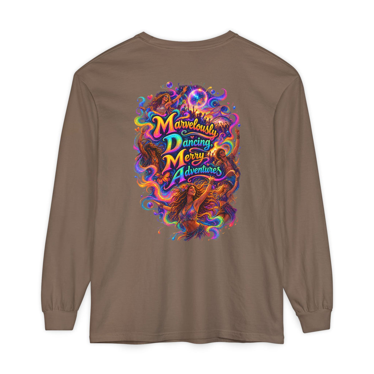 "Marvelously Dancing Merry Adventures" Psychedelic Long Sleeve Tee