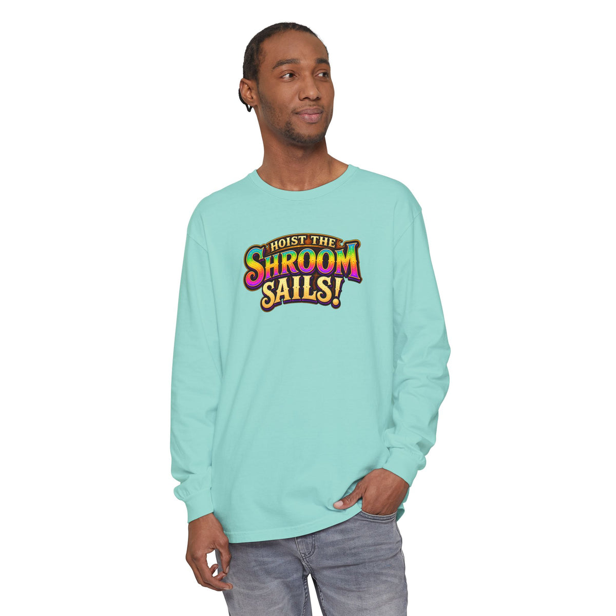 Hoist the Shroom Sails! Long Sleeve T‑Shirt
