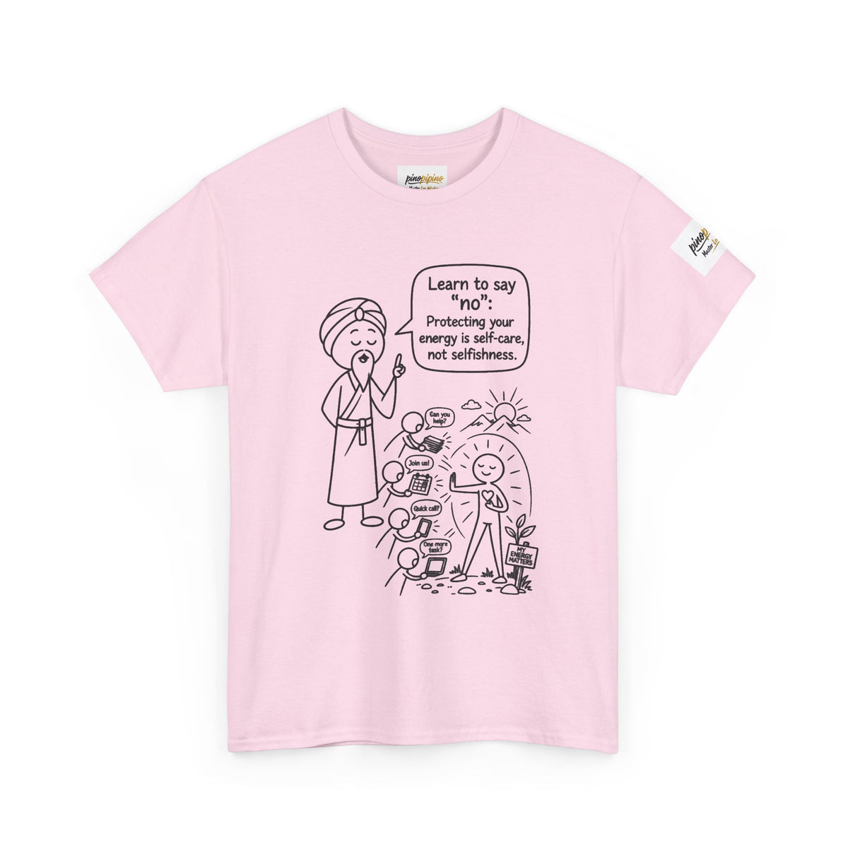 Spiritual Self-Care Tee — "Learn to Say No" Mindfulness T-Shirt