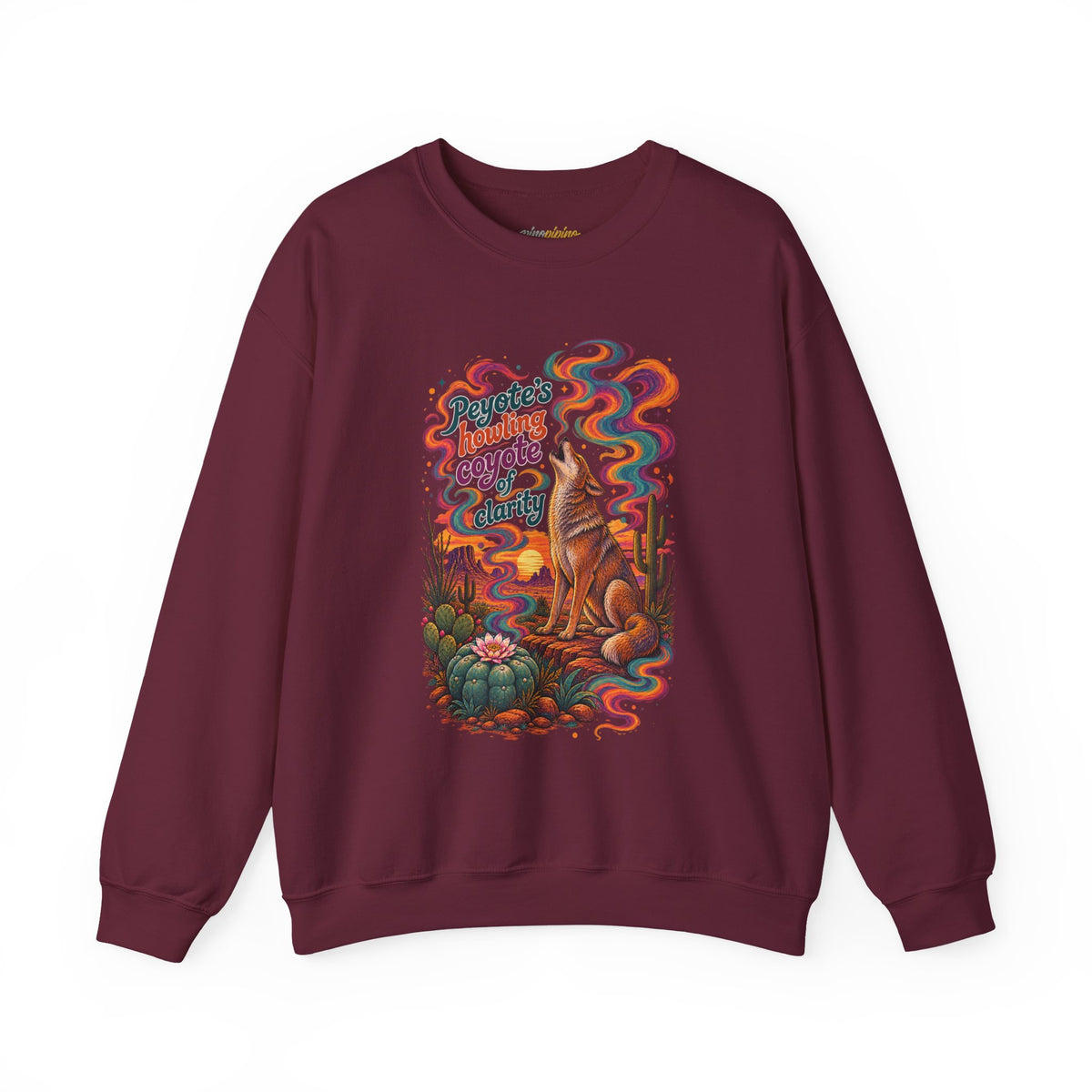 “Peyote’s Howling Coyote Clarity” Graphic Crewneck Sweatshirt