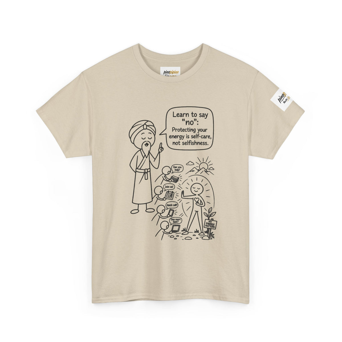 Spiritual Self-Care Tee — "Learn to Say No" Mindfulness T-Shirt