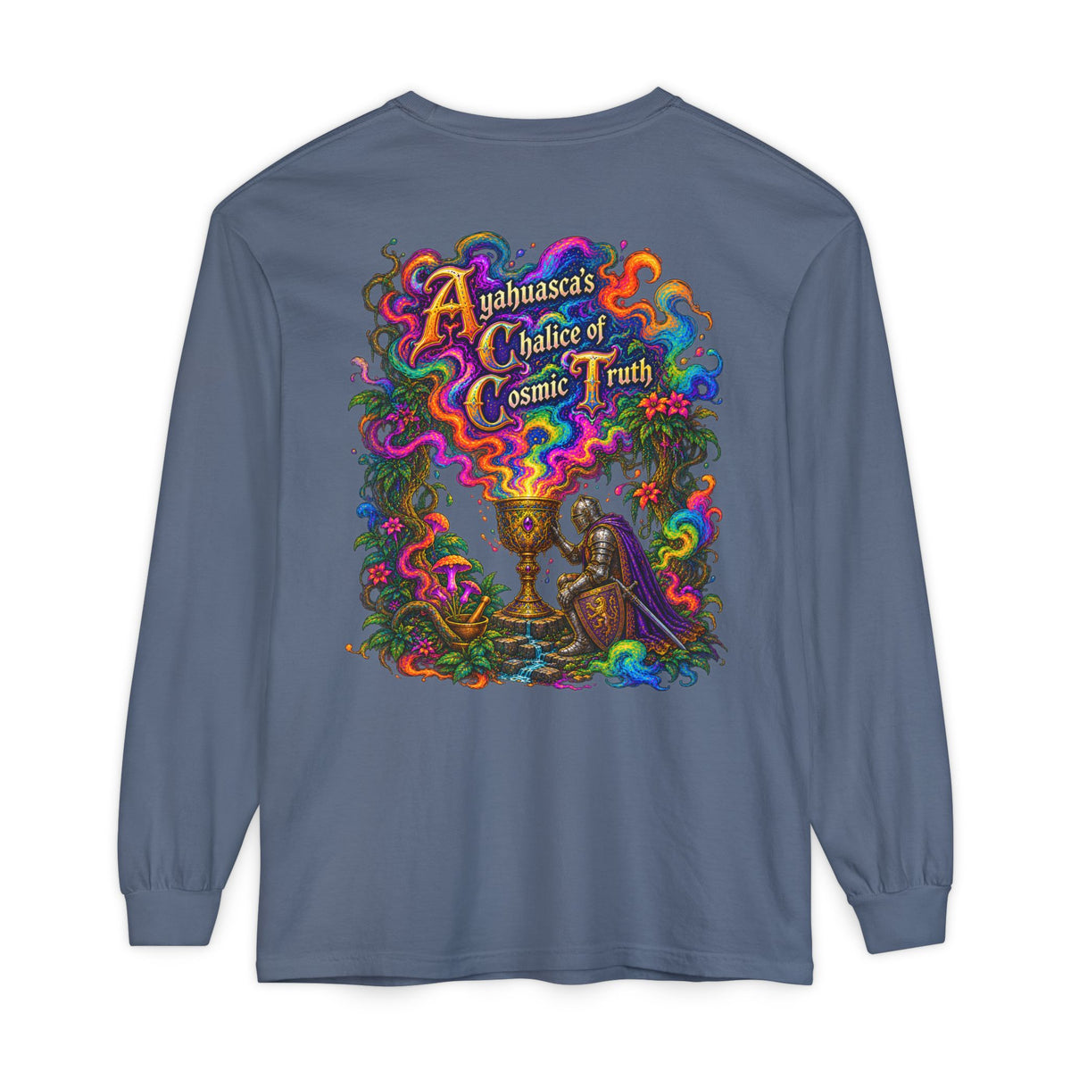 Ayahuasca Chalice Long Sleeve Tee — Psychedelic Cosmic Truth Graphic