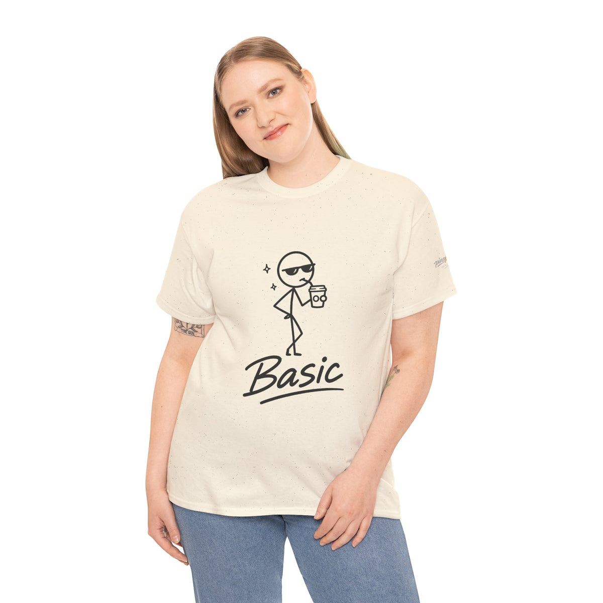 "Basic" Stick Figure Coffee Tee