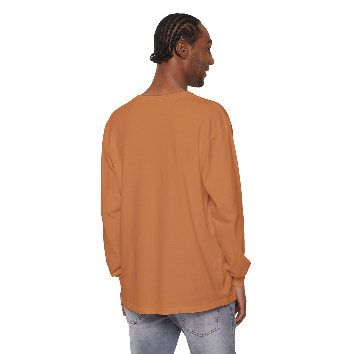 "Shrooming Where the Grass Is Greener" - Front Design Psychedelic Mushroom Long Sleeve T‑Shirt