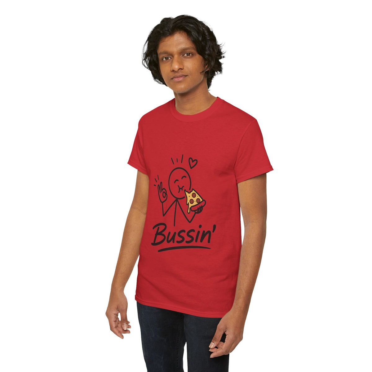 Pizza"'Bussin'" Tee — Funny Pizza Lover T‑Shirt