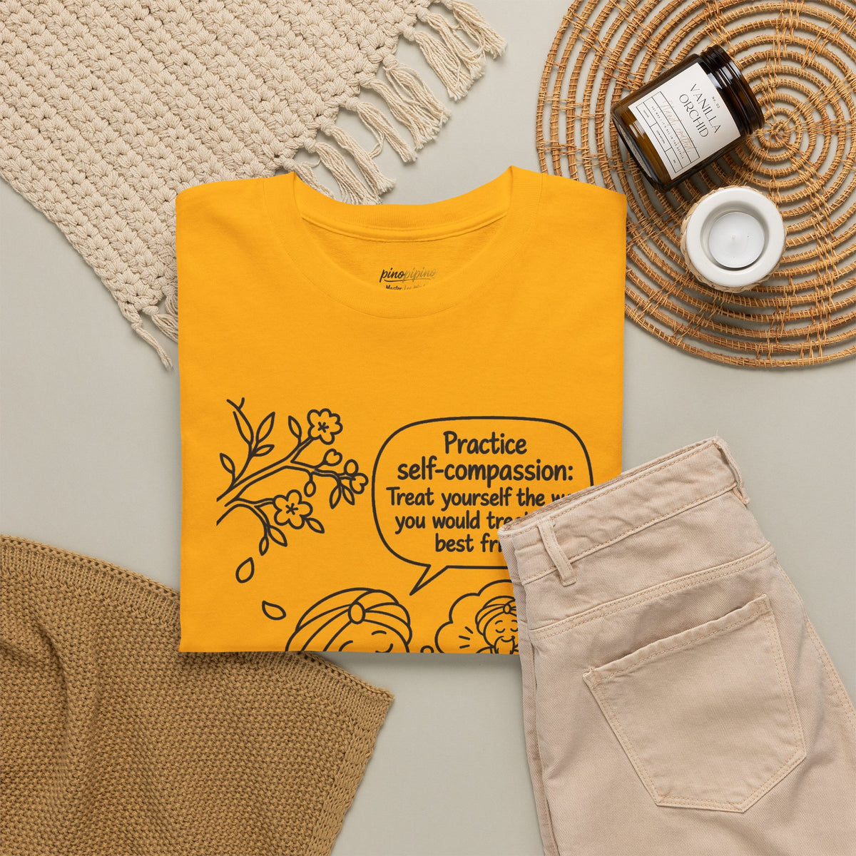 "Practice Self-Compassion" Master Lee's Wisdom Meditation T-Shirt