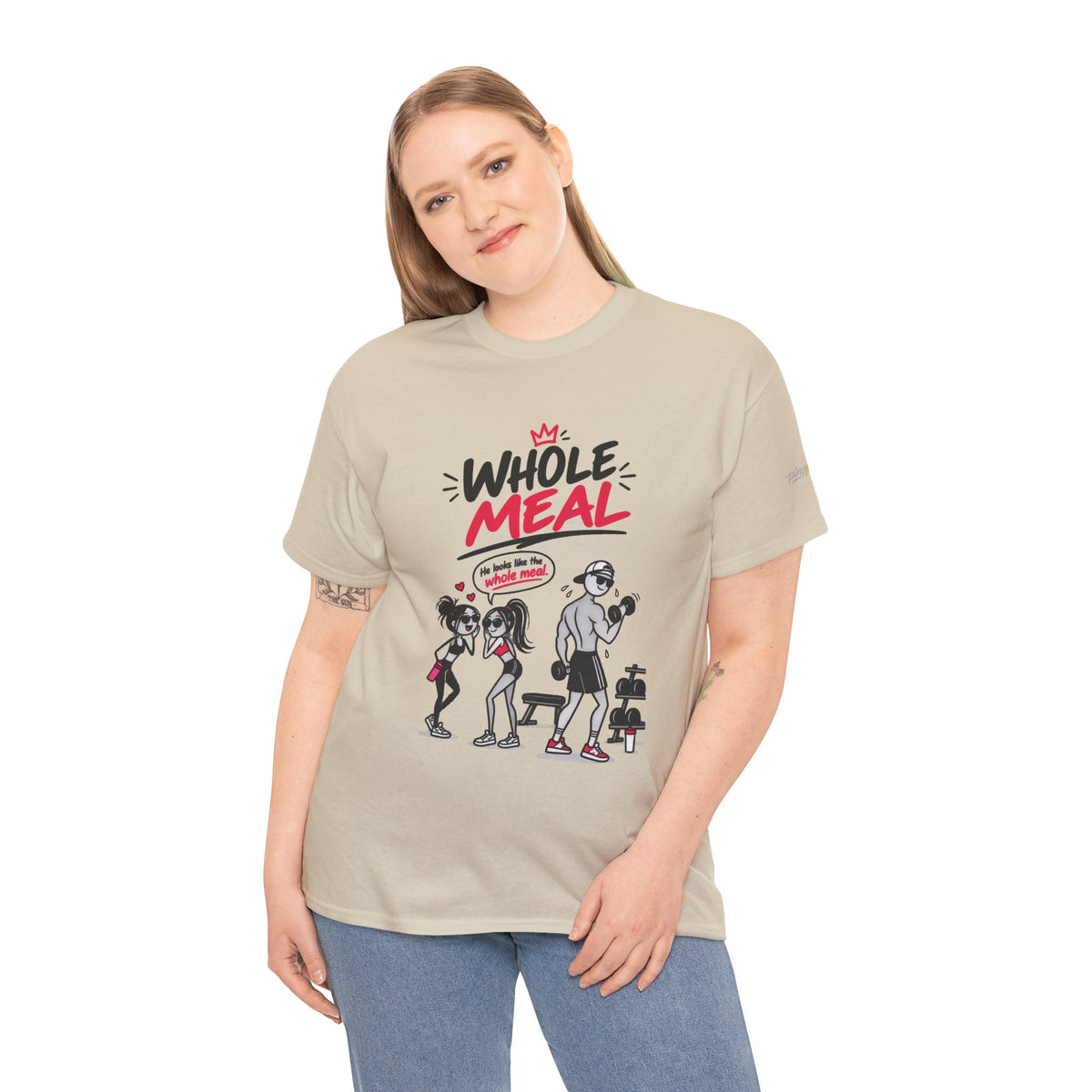 Fitness Tee — "Whole Meal" Gym Motivation Shirt