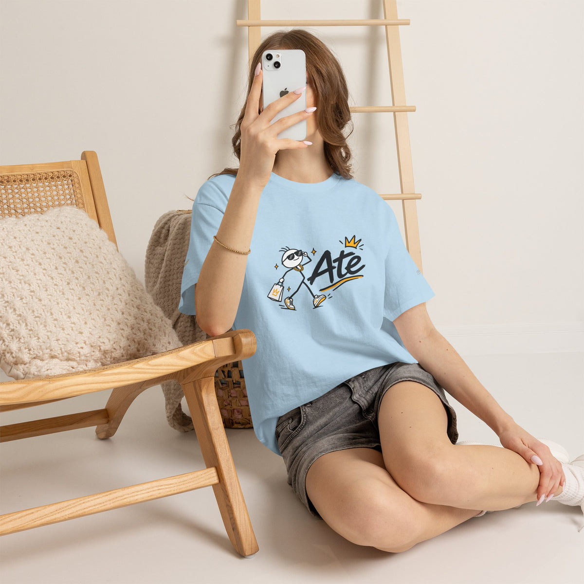 "Ate" Stickman Gen Z Slang Tee