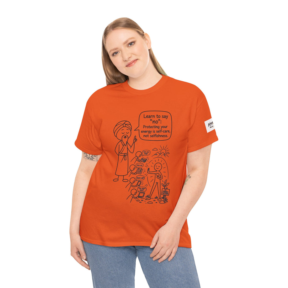 Spiritual Self-Care Tee — "Learn to Say No" Mindfulness T-Shirt