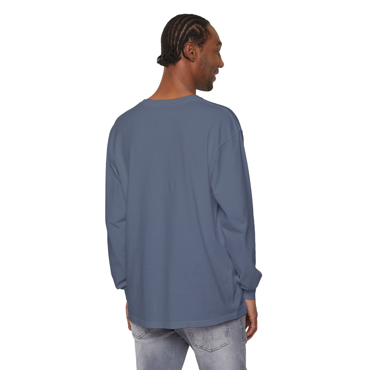 "Shrooming Where the Grass Is Greener" - Front Design Psychedelic Mushroom Long Sleeve T‑Shirt