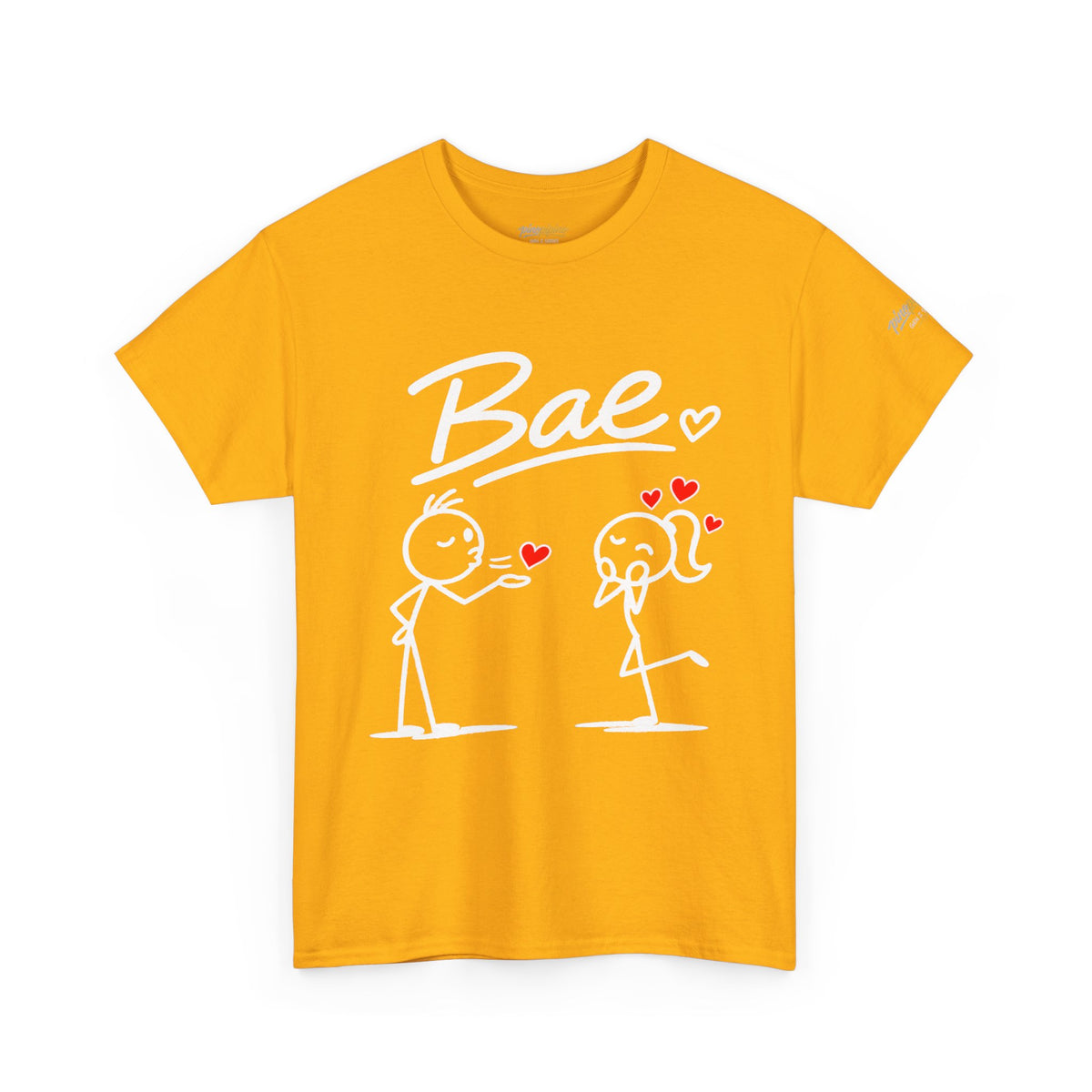 "Bae" Stick Figure Couple T‑Shirt — Cute Romantic Tee