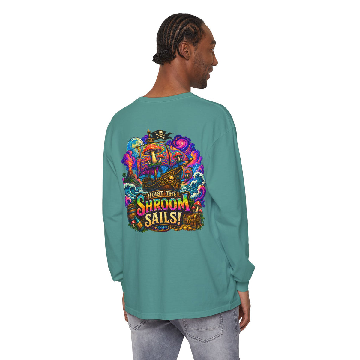 Hoist the Shroom Sails! Long Sleeve T‑Shirt