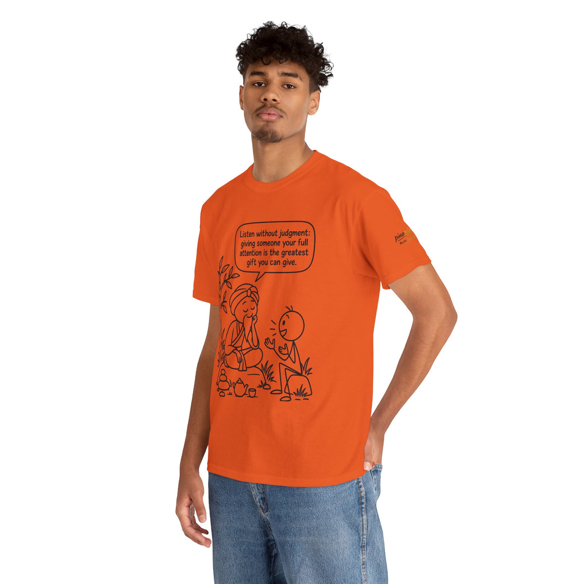 Mindful Listening Tee — "Listen without judgment" Meditation Quote T-Shirt