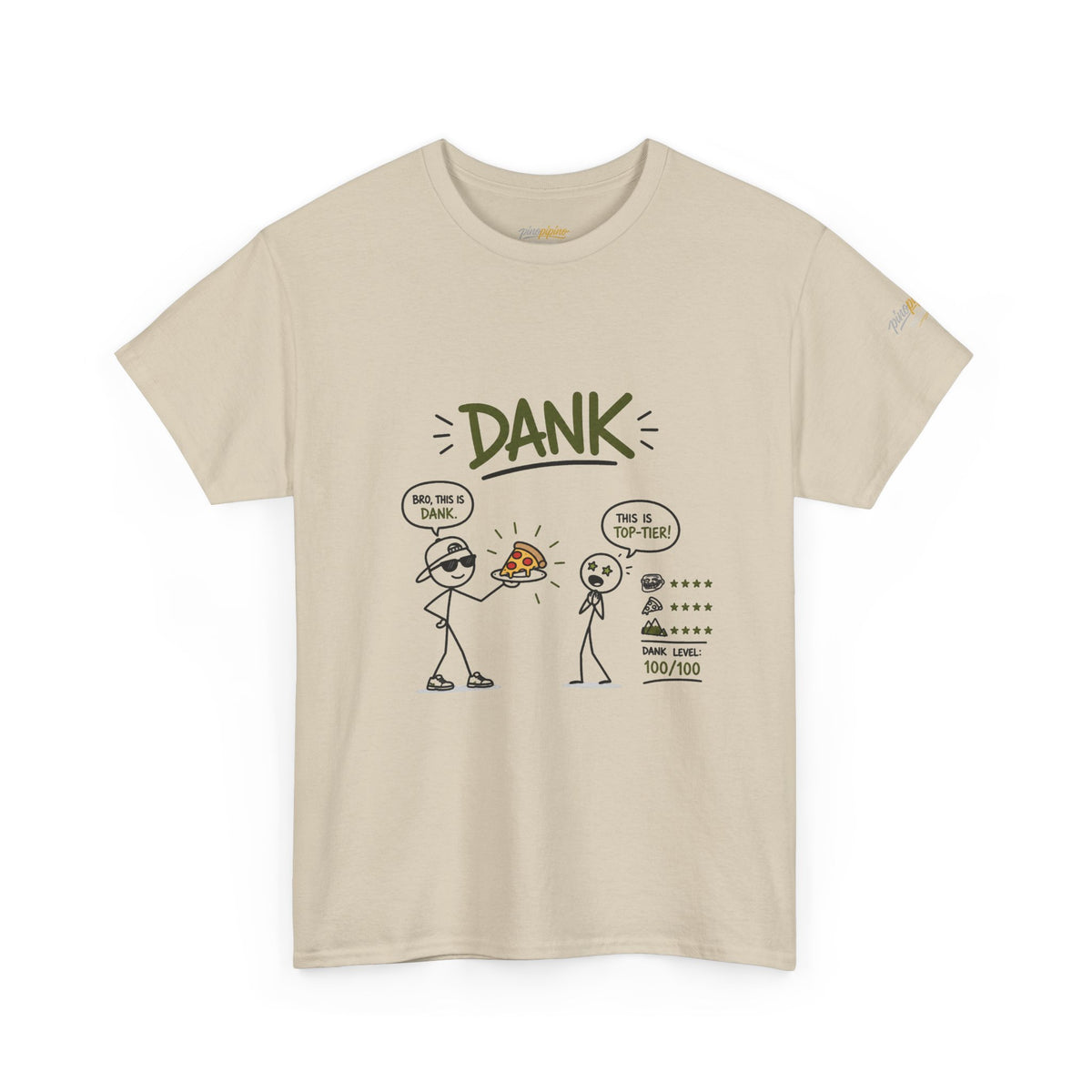 "DANK" Gen Z Slang Funny Stick Figure Comic Tee
