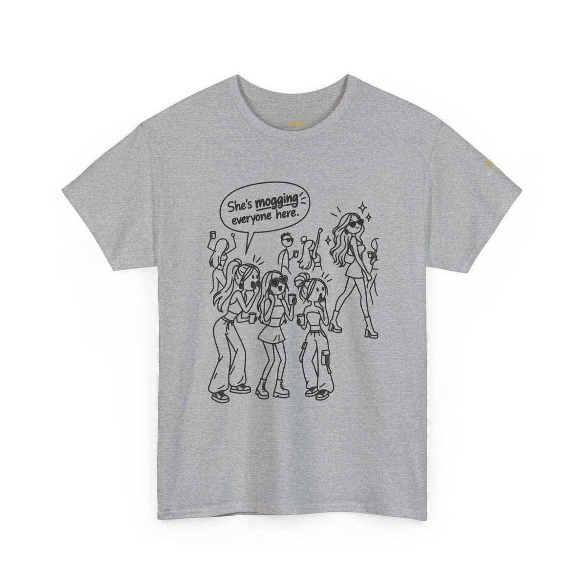 "She's mogging everyone here" Cartoon Tee