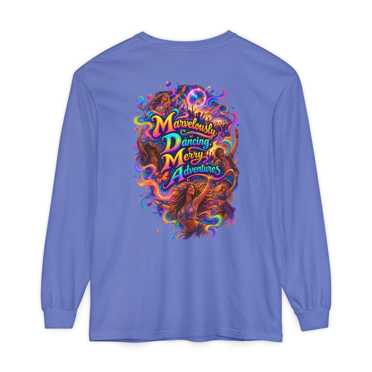 "Marvelously Dancing Merry Adventures" Psychedelic Long Sleeve Tee