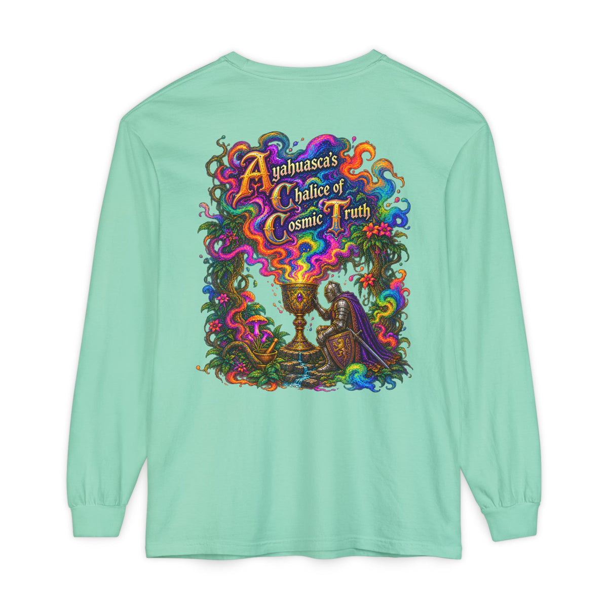 Ayahuasca Chalice Long Sleeve Tee — Psychedelic Cosmic Truth Graphic