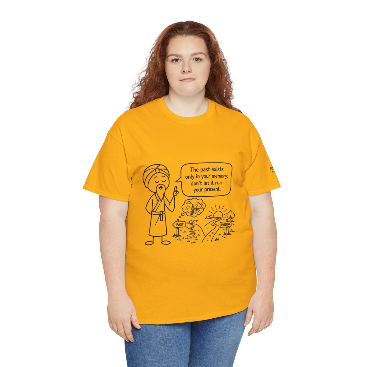 Inspirational Master Lee's Wisdom Graphic Tee — "The past exists only in your memory; don't let it ruin your present."